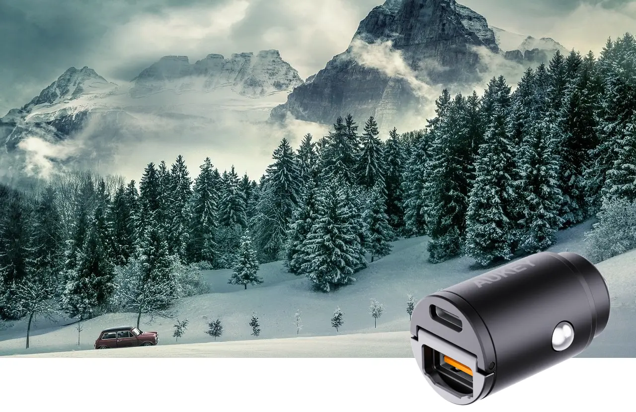 AUKEY CC-A3 1xUSB-C 1xUSB-A 30W ładowarka samochodowa